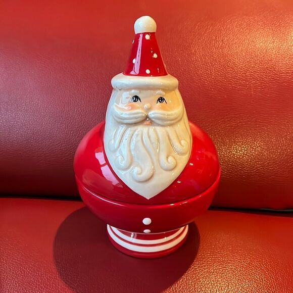 New Johanna Parker Santa candy dish